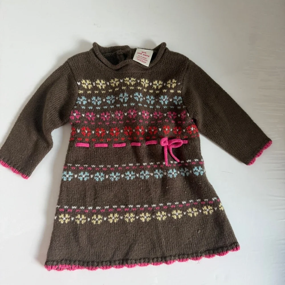 Vintage Y2K Baby‎ Sweater Dress Size 0-3 Months